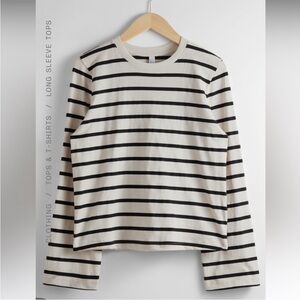 & Other Stories Striped Jersey Long Sleeve Top
